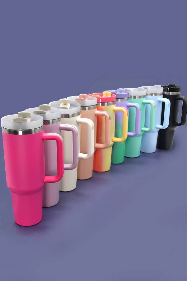 40oz STAINLESS STEEL TUMBLER SOLID: LIGHT PINK