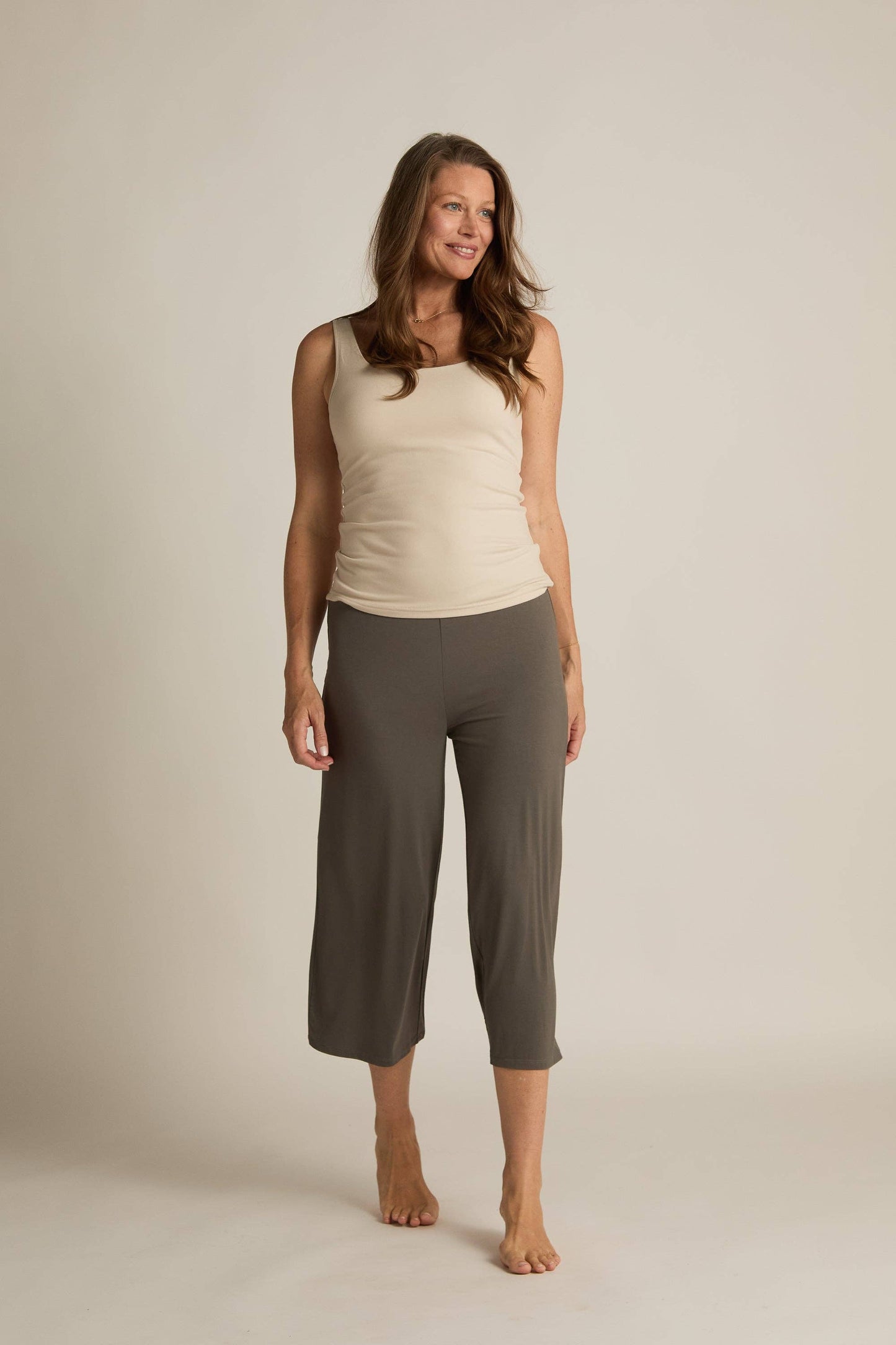 Wide-Leg Capri Pant