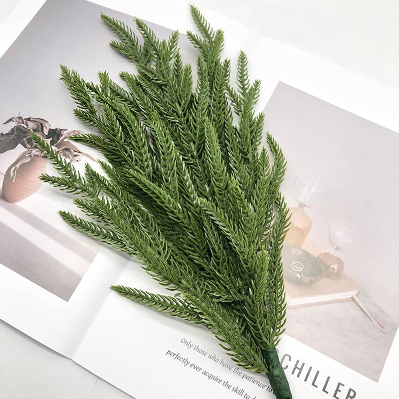 17‘’T Soft Touch Artificial Winter Pine Evergreen Branch