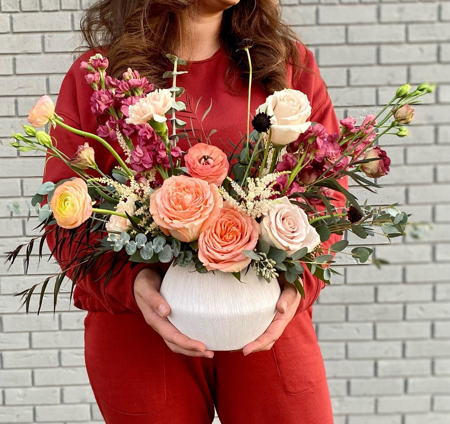 Valentine’s Preorder - Modern Mixed Arrangement, Red & Pink