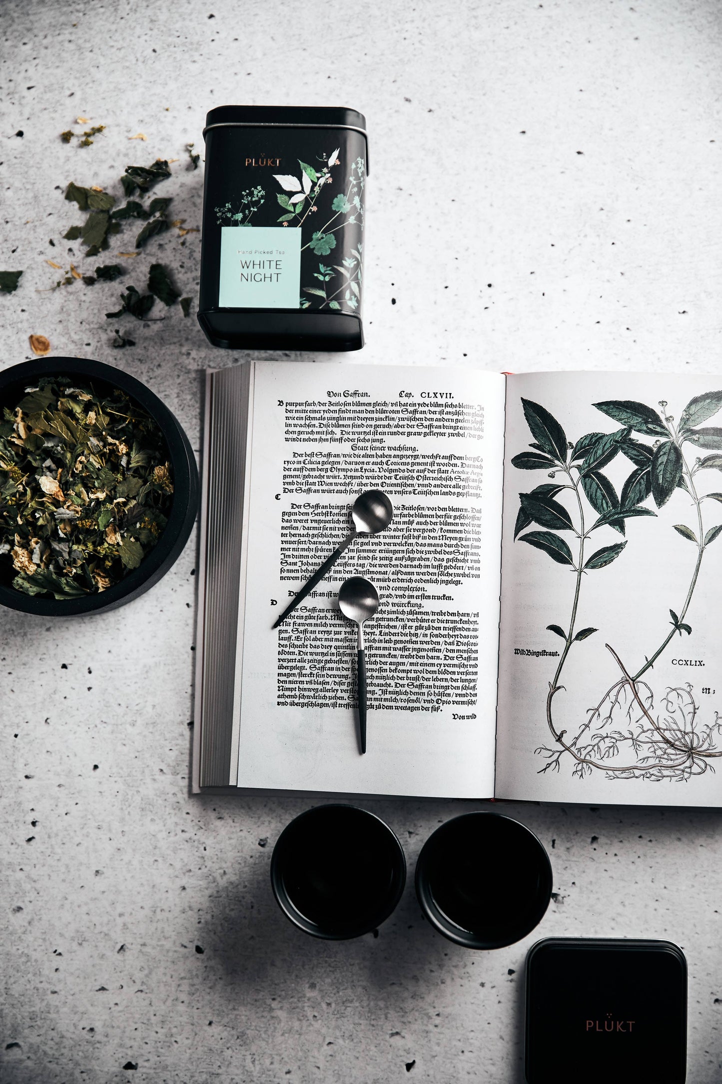 Tea Blend White Night - calming evening herbal , Christmas: 25 biodegradable bags free from plastic