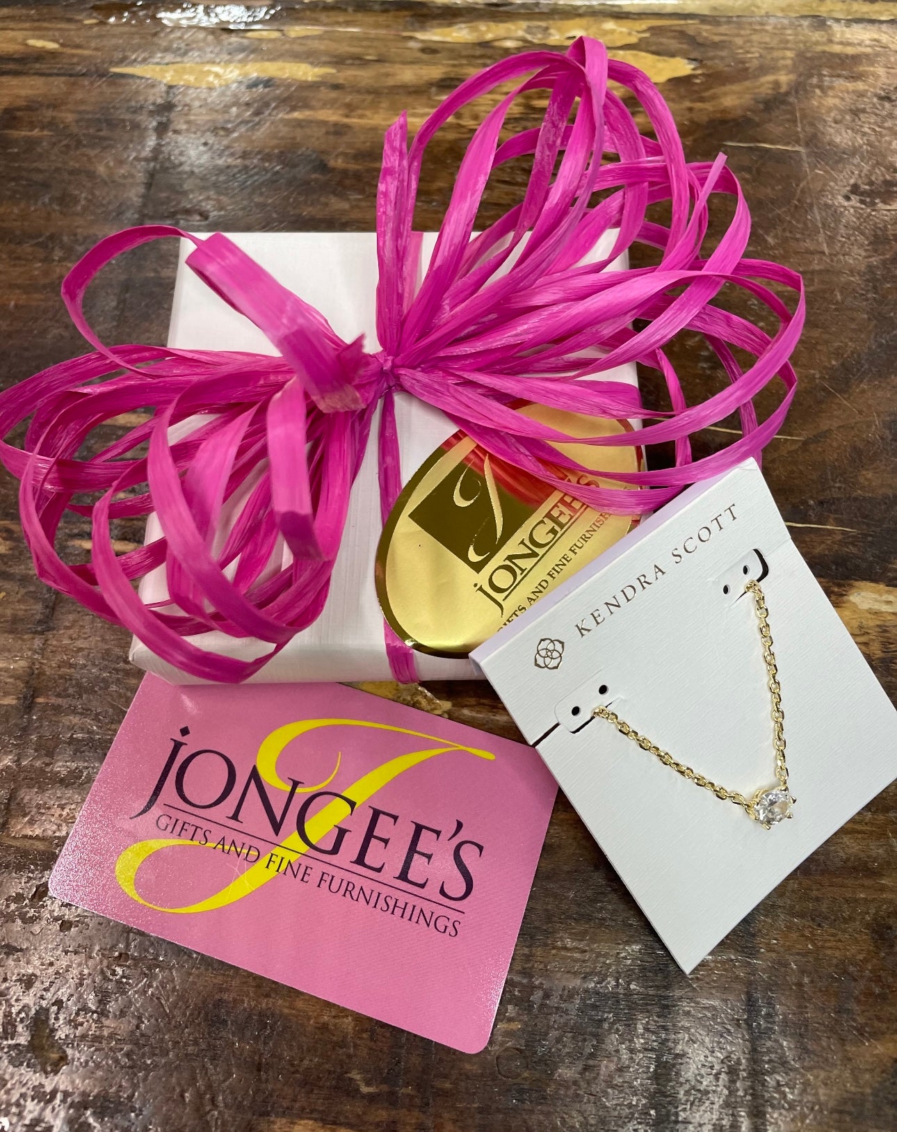 Wrap Bouquet + Kendra Scott Necklace