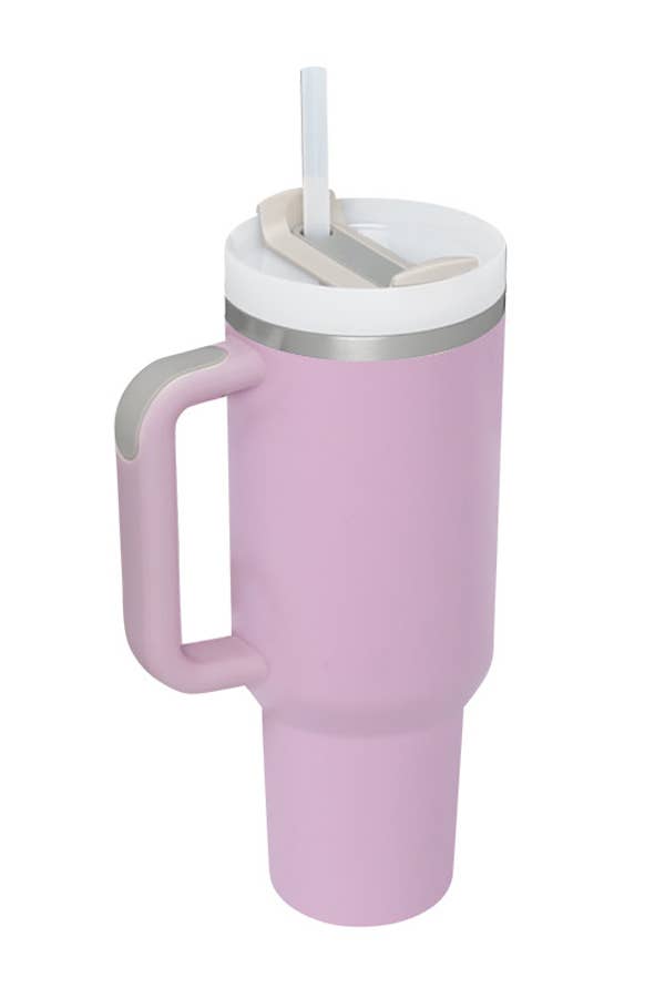 40oz STAINLESS STEEL TUMBLER SOLID: LIGHT PINK