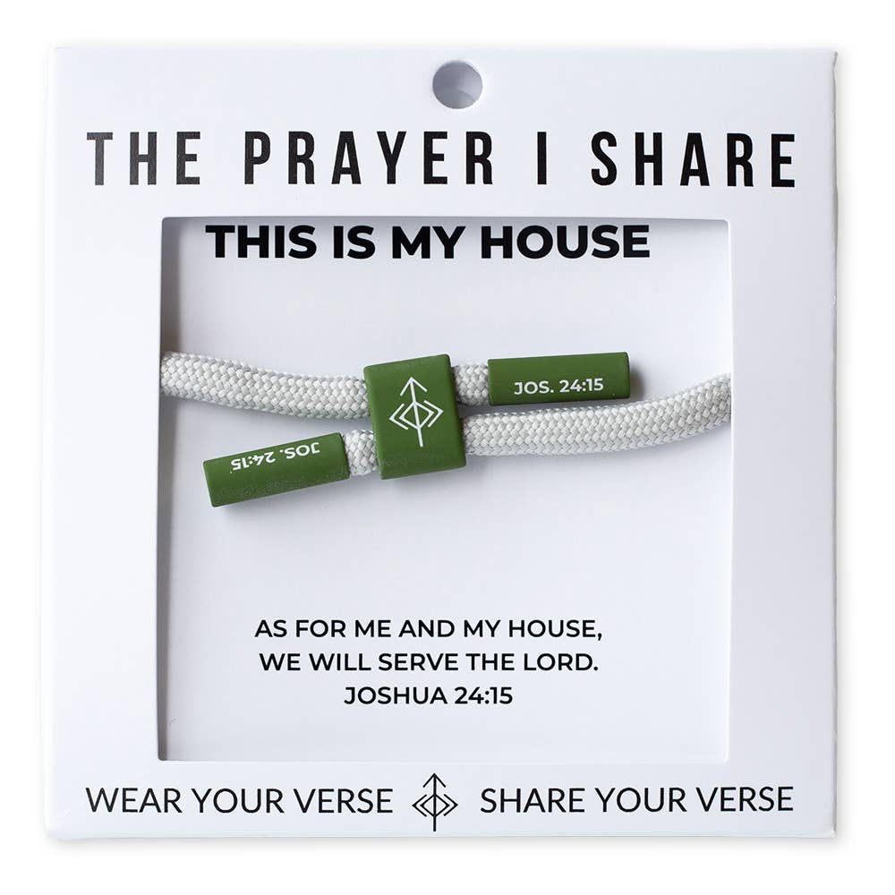 THIS IS MY HOUSE Bracelet, Christian Cord Bracelet
