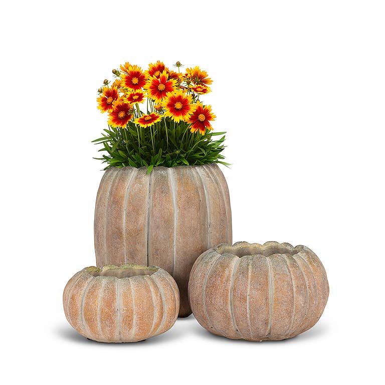 Tall Pumpkin Planter