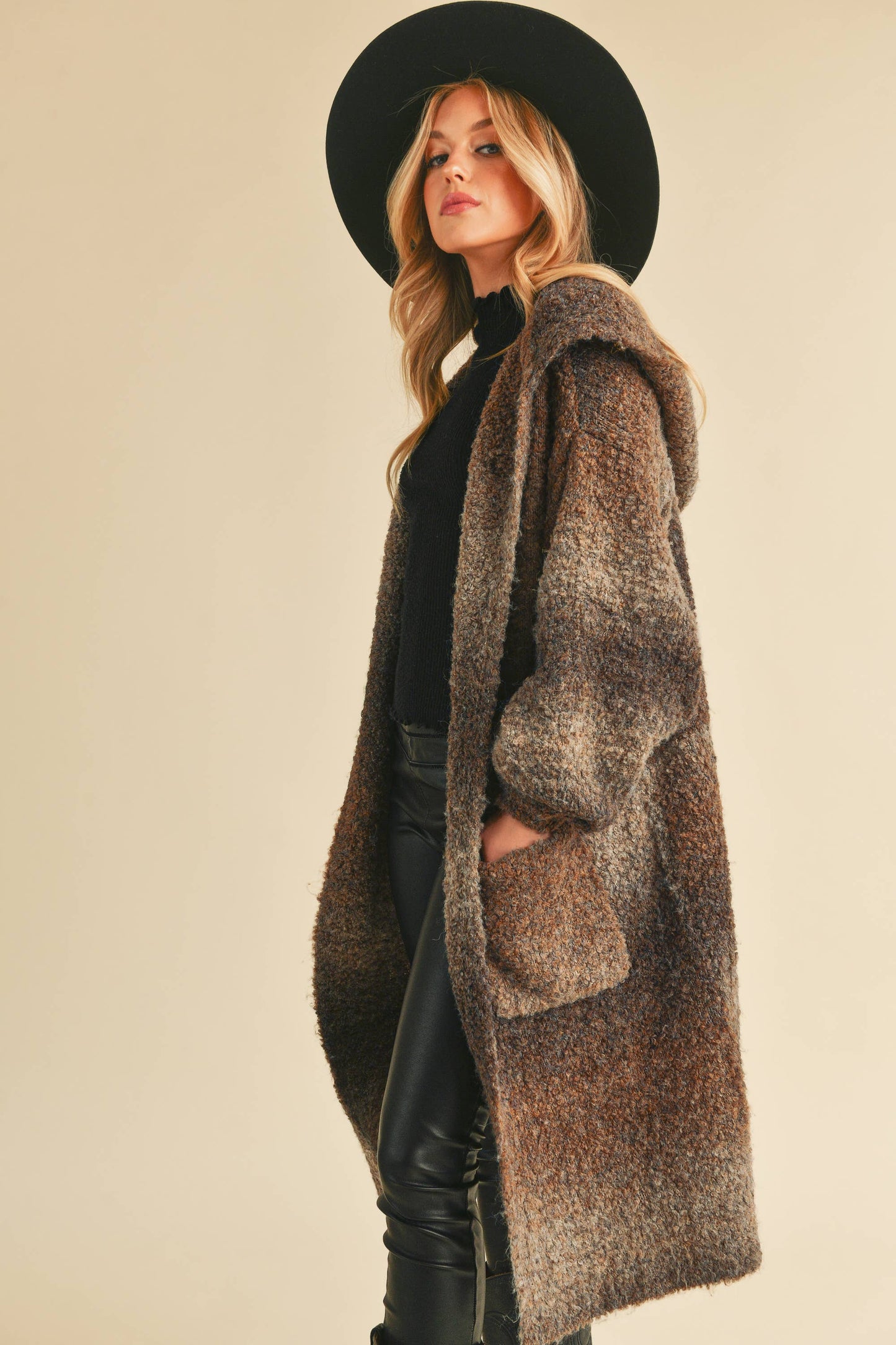 Nelsi Cardigan: Brown Multi