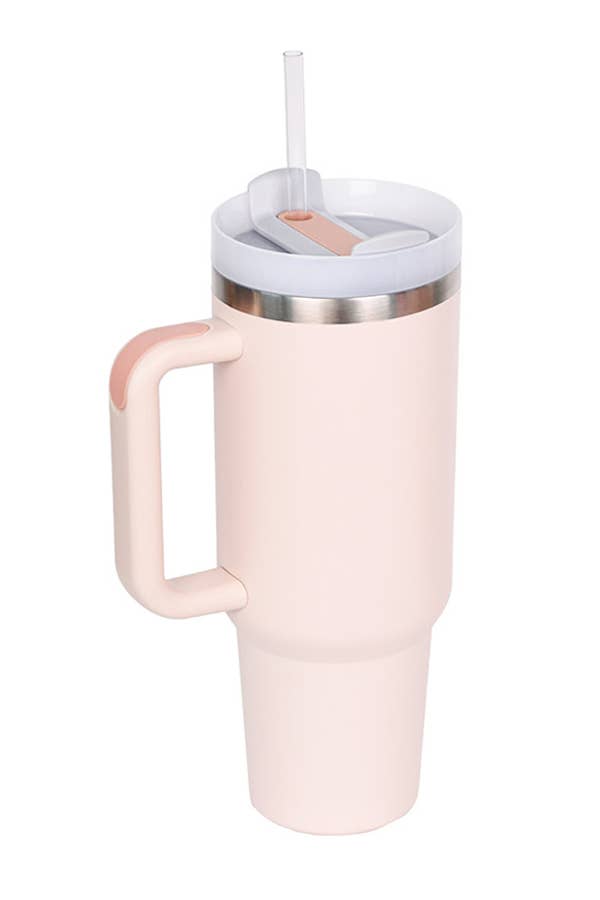 40oz STAINLESS STEEL TUMBLER SOLID: Off White