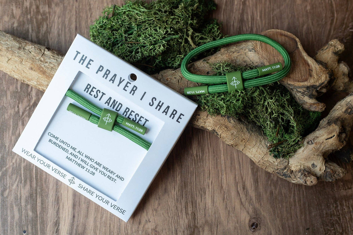 REST AND RESET Prayer Bracelet, Christian Athletes, Military