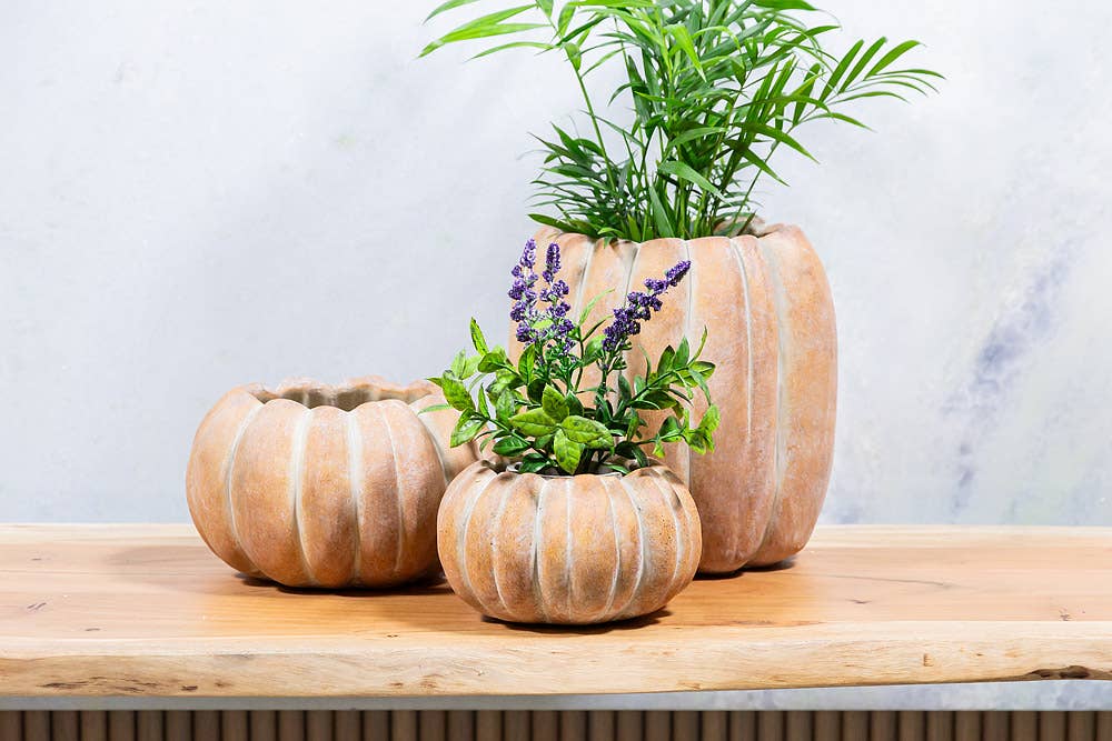 Tall Pumpkin Planter