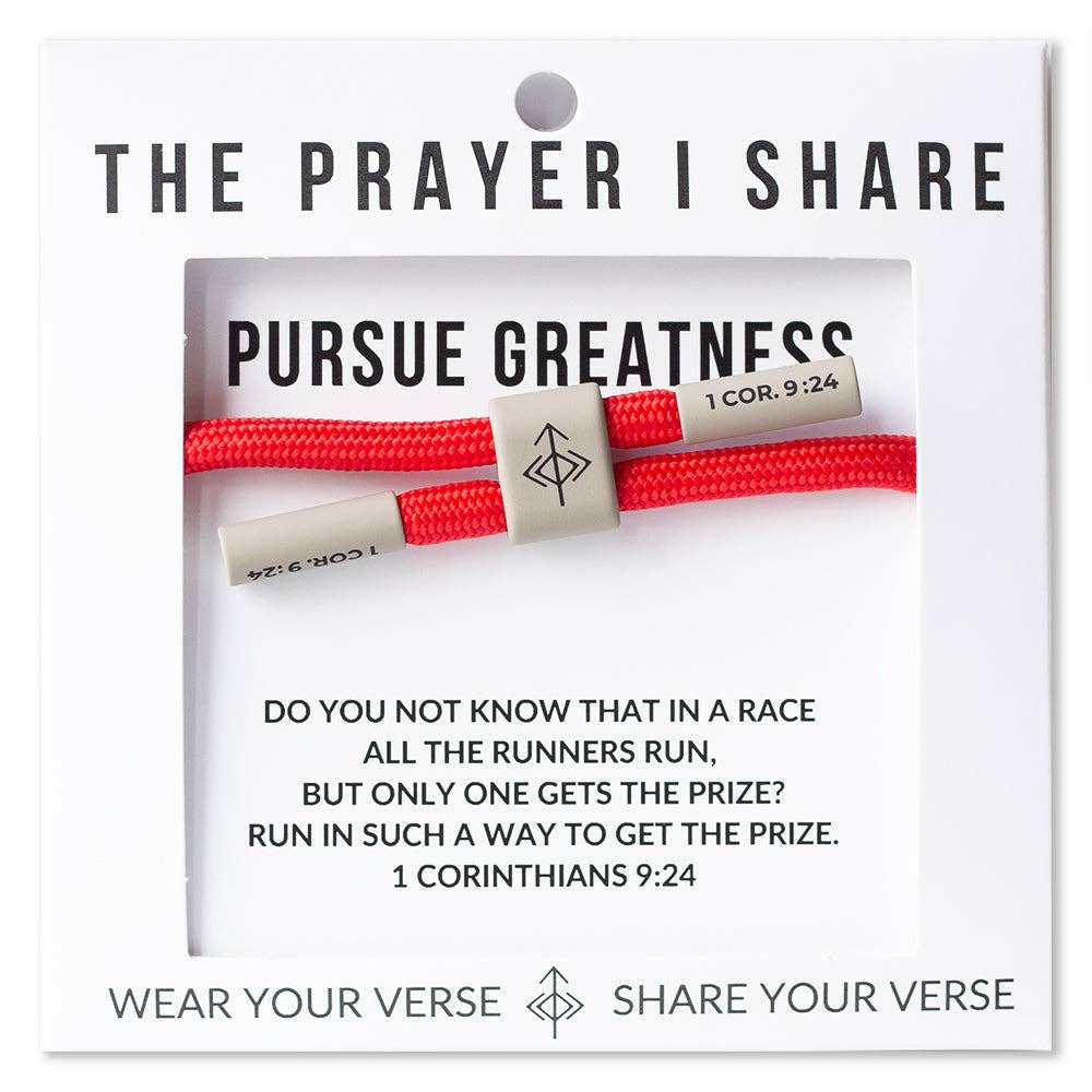 PURSUE GREATNESS Christian Cord Bracelet