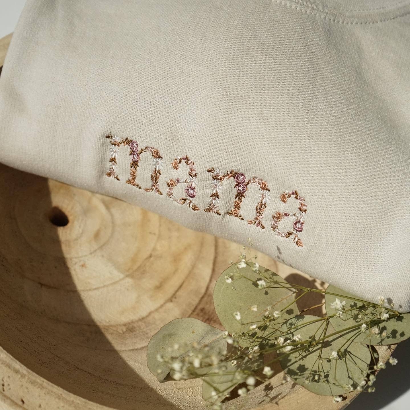 Floral Mama Sweatshirt - Pink