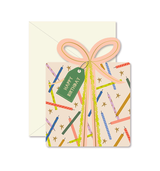 Star Candles "Happy Birthday" Card