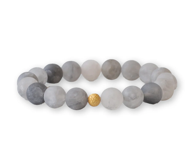 Lenny&Eva Gemstone Bracelet - Cloudy Quartz, 10mm