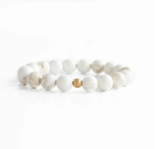 Lenny&Eva Gemstone Bracelet - Howlite, 10mm