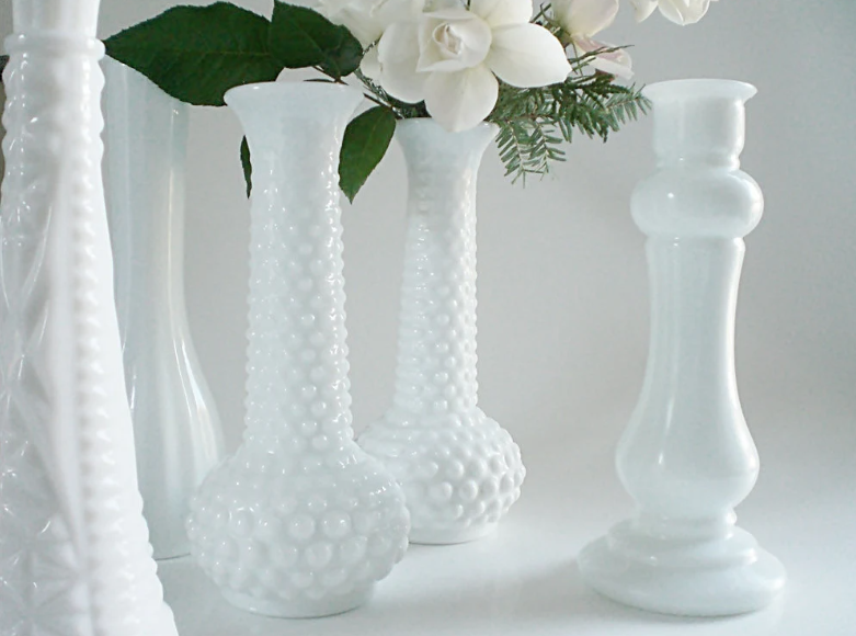 Vintage Milk Glass Bud Vase