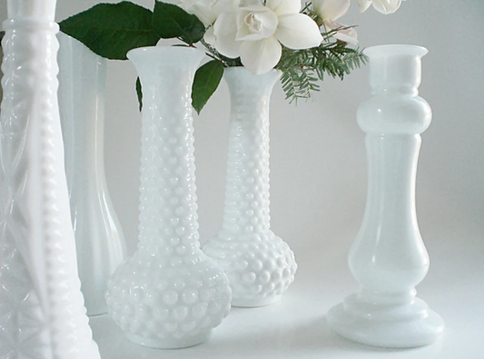 Vintage Milk Glass Bud Vase