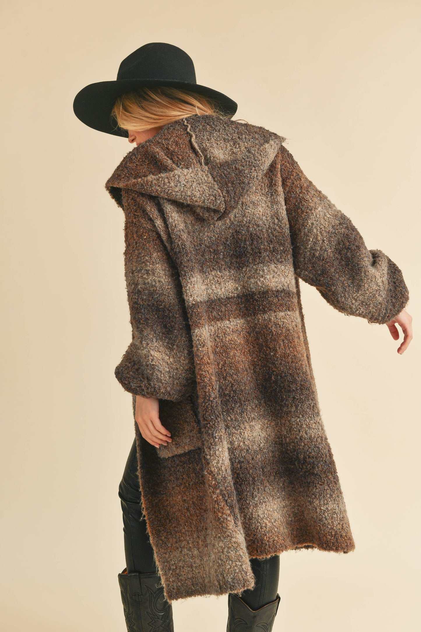 Nelsi Cardigan: Brown Multi