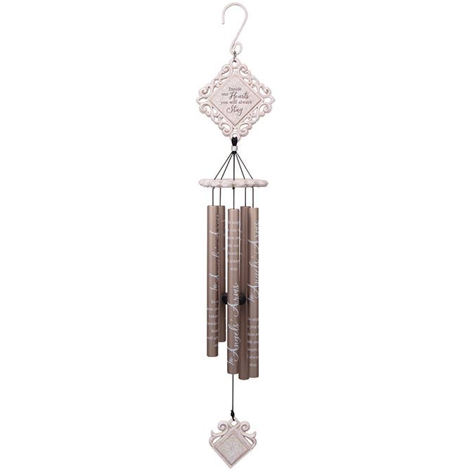 35" "In Angels' Arms" Vintage White Chime