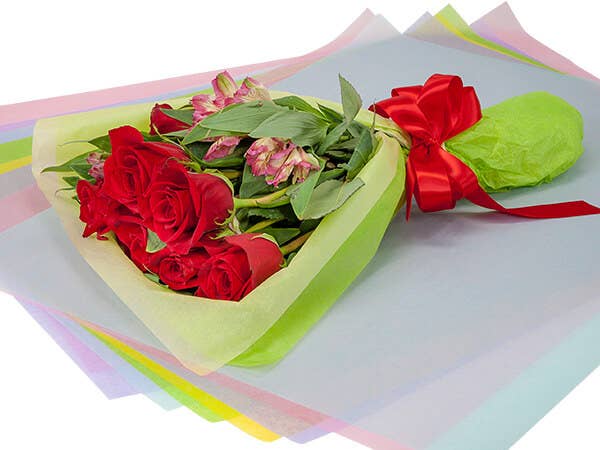 Waxed Floral Tissue Paper
