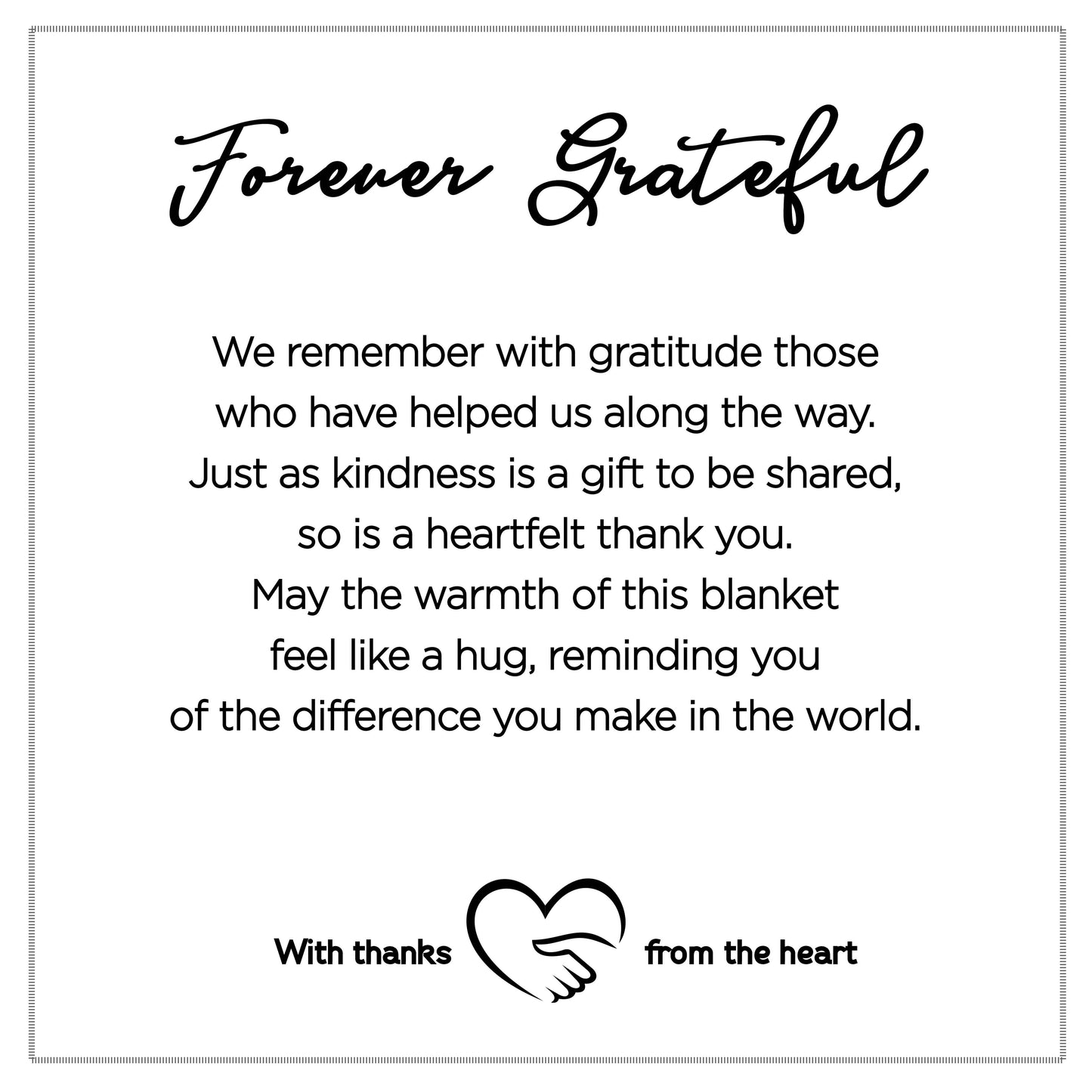 Softly Said Comfort Blanket: Forever Grateful