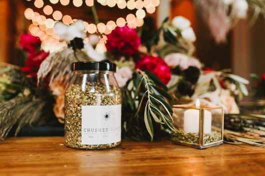 Fine Gold Crushed Glass
