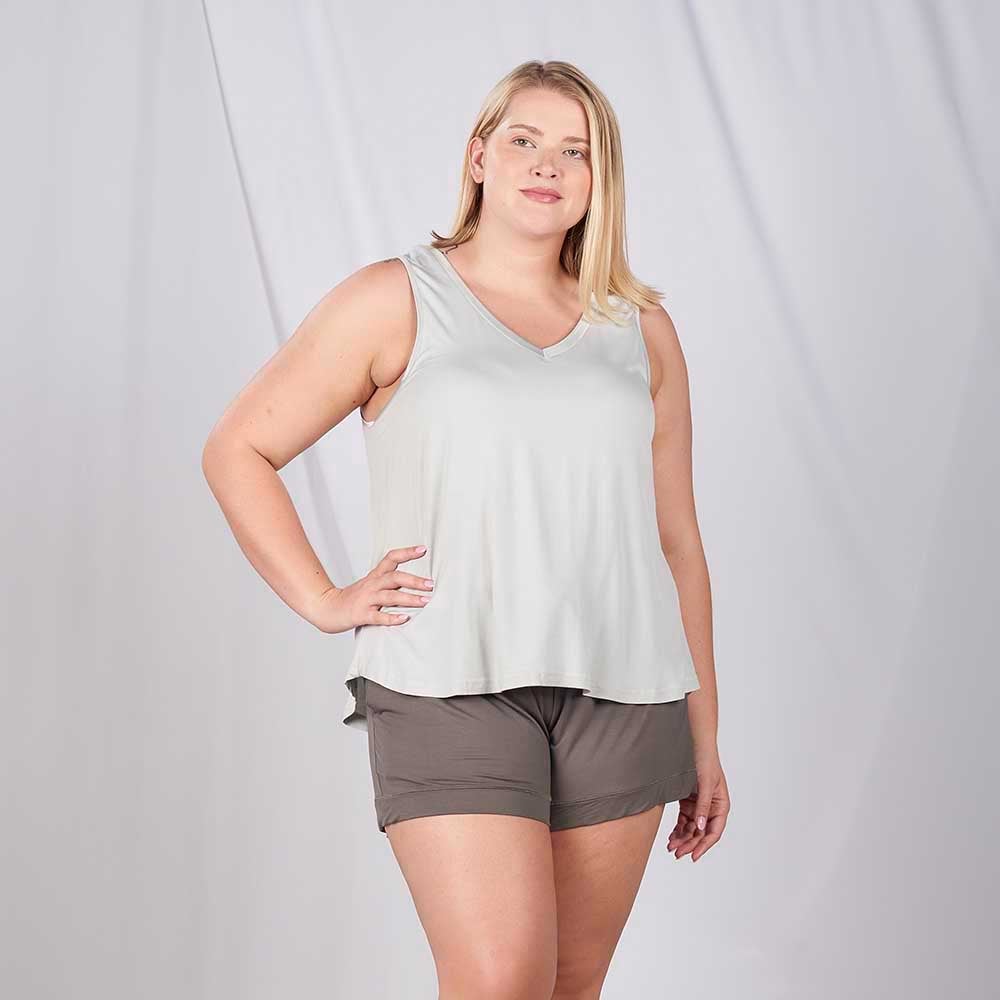 Double V Neck Tank