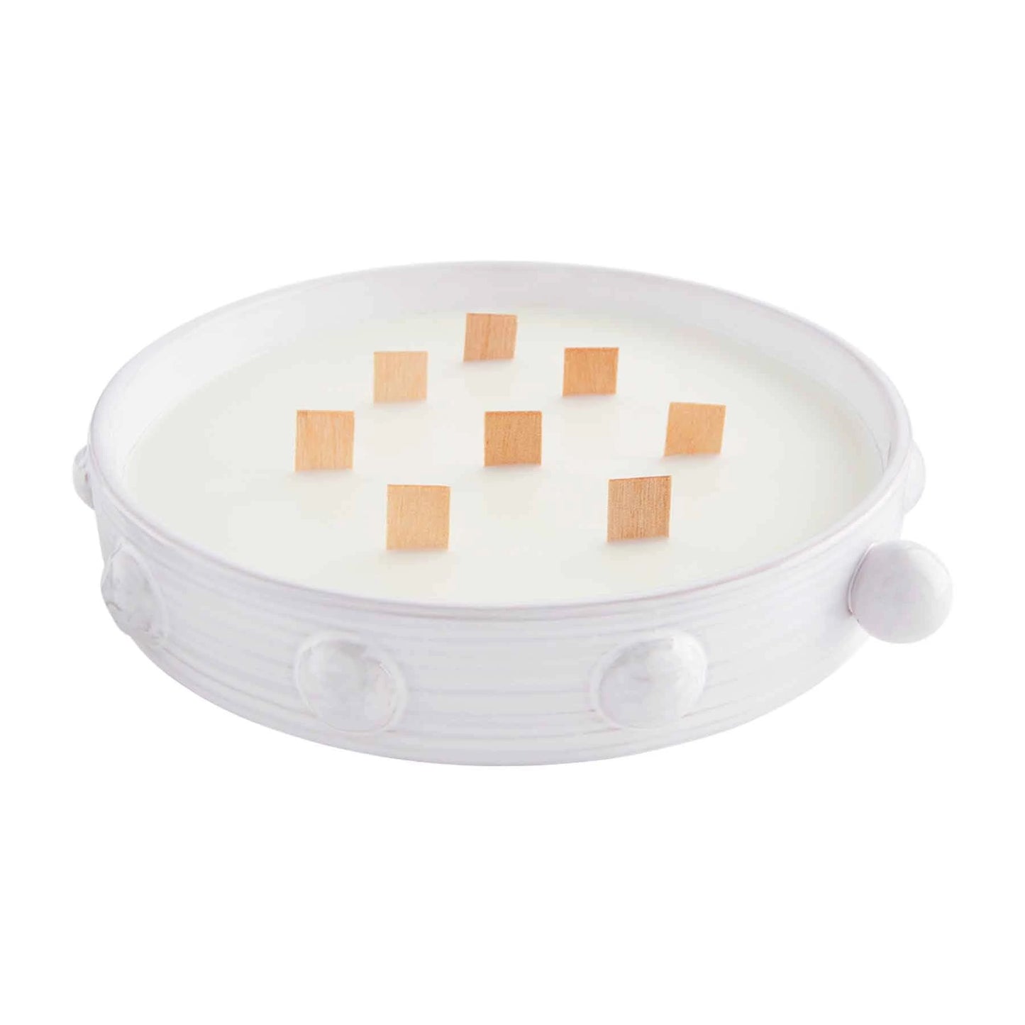 Beaded Round Vanilla candle