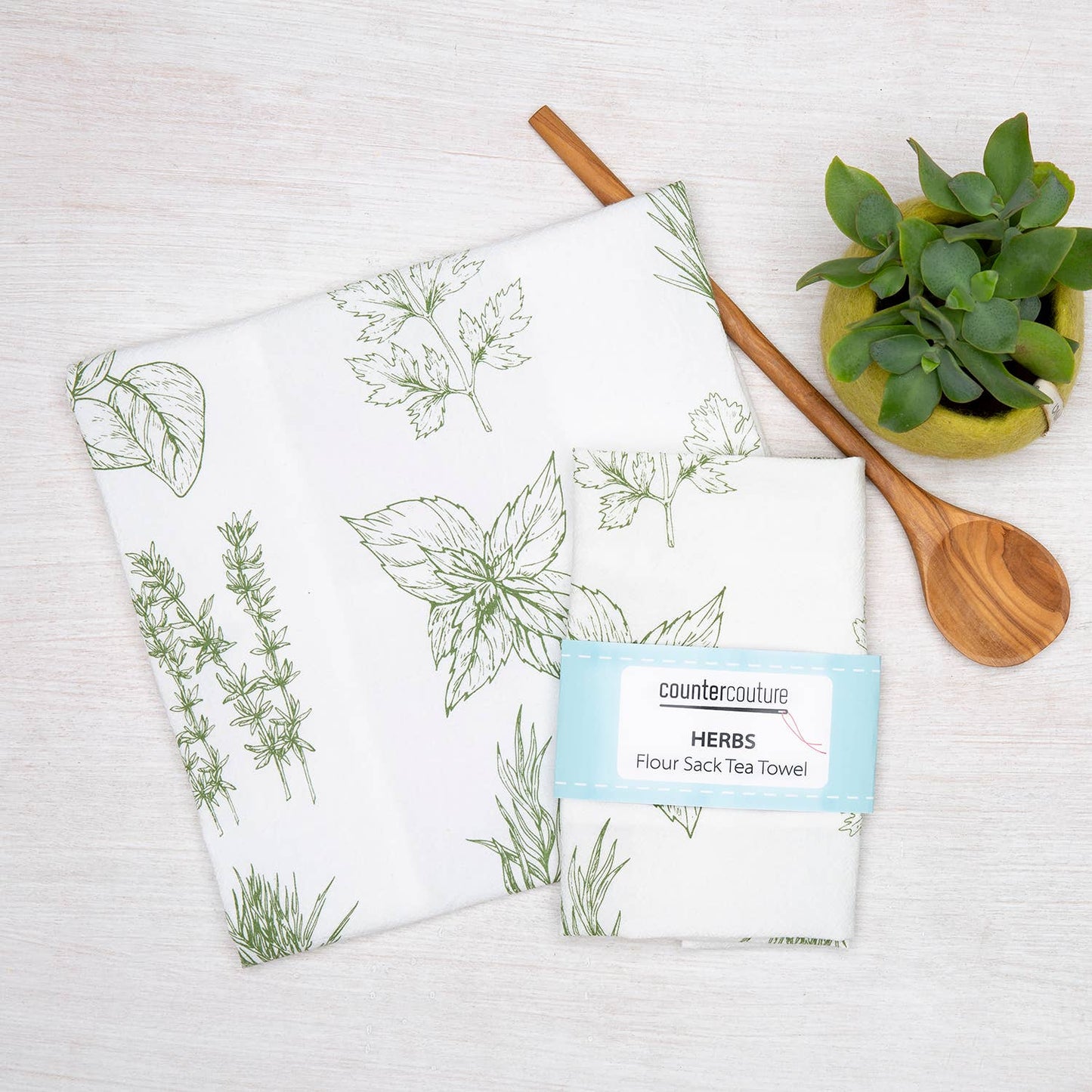 Herbs Tea Towel
