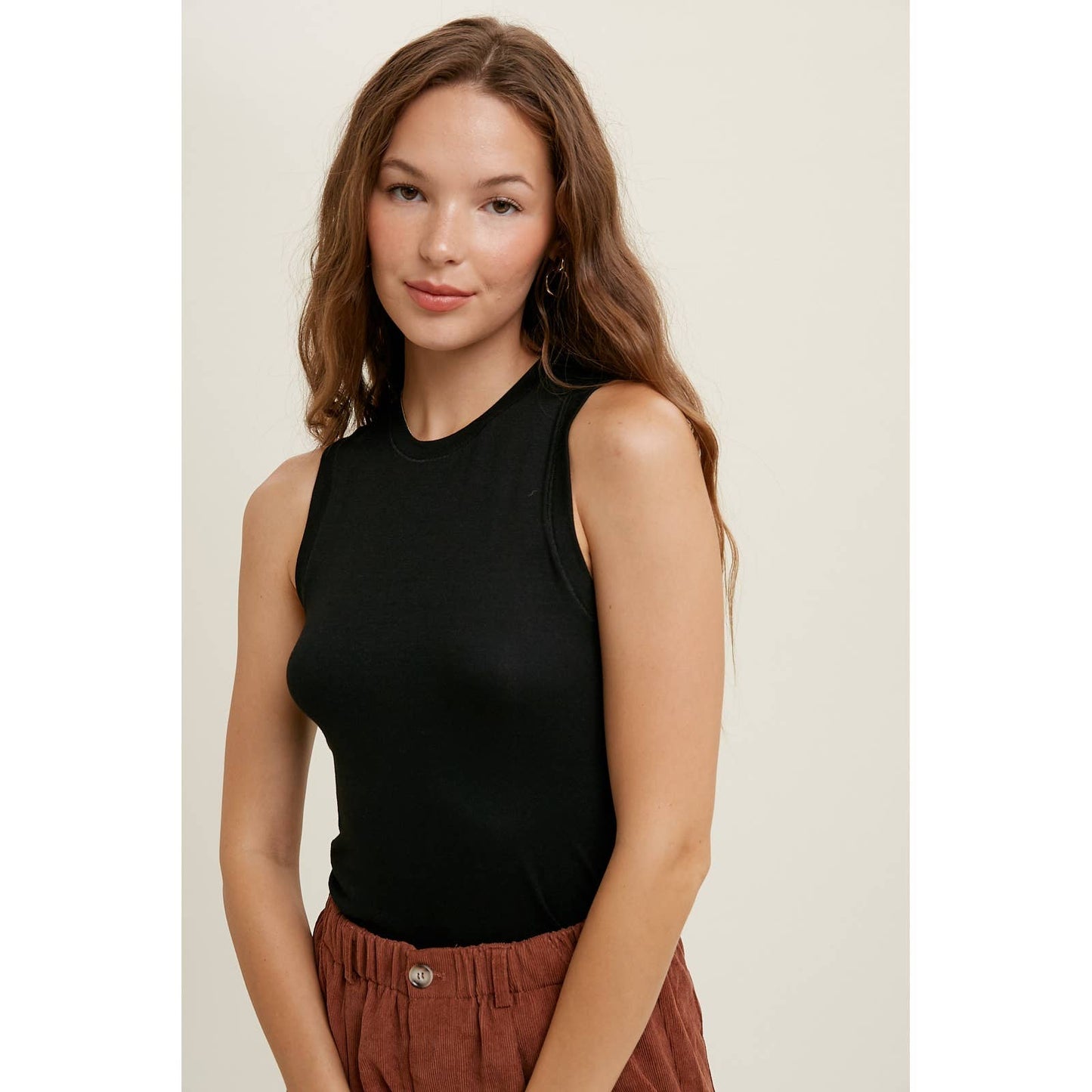 High Neck Knit Tank