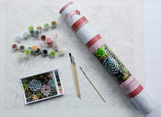 Sensitive Succulents Paint By Number Kit