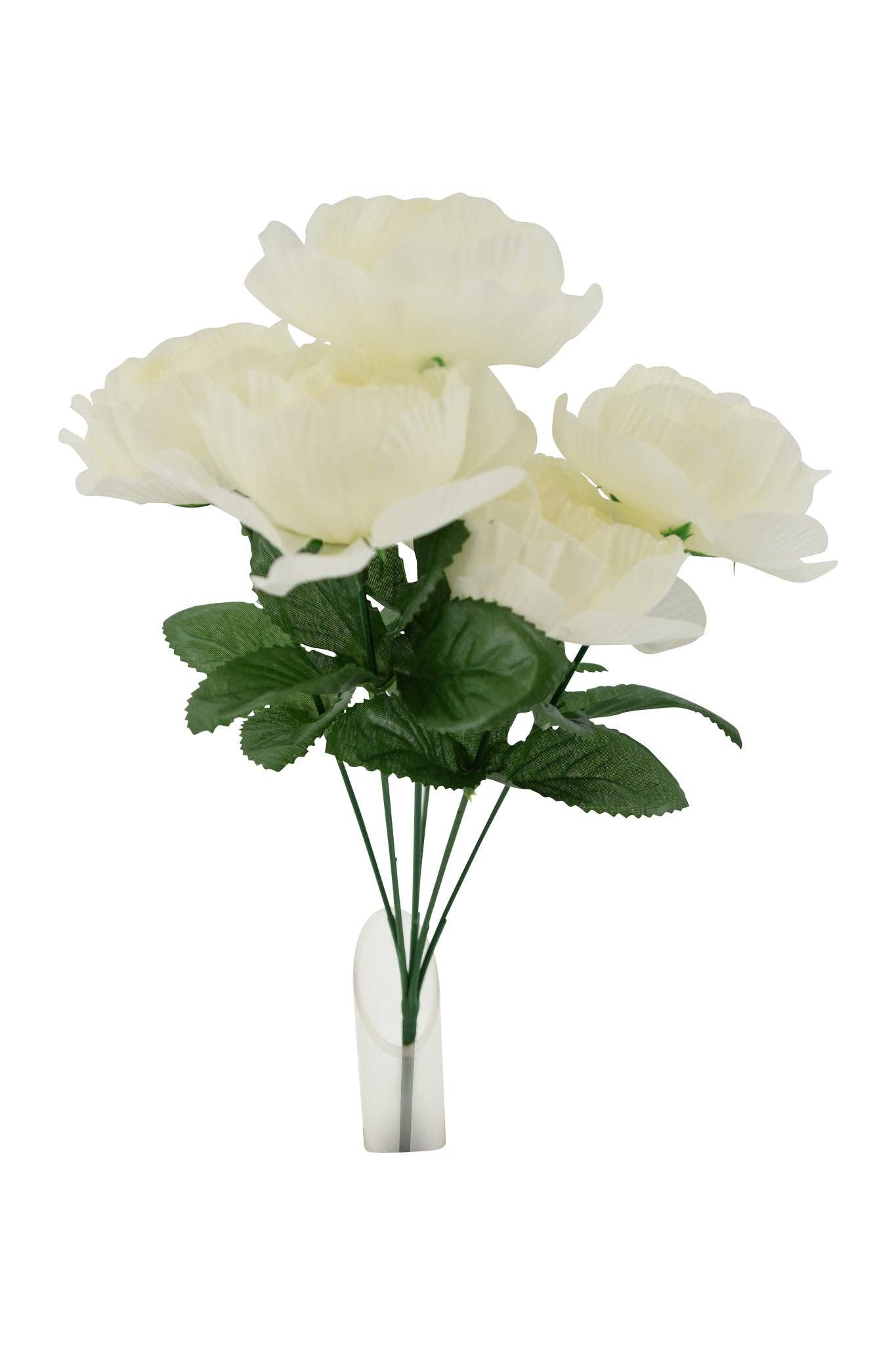 13" Peony Bush, Cream
