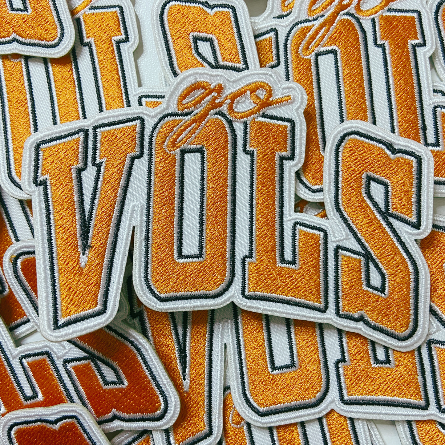 4" Go VOLS -  Embroidered Hat Patch