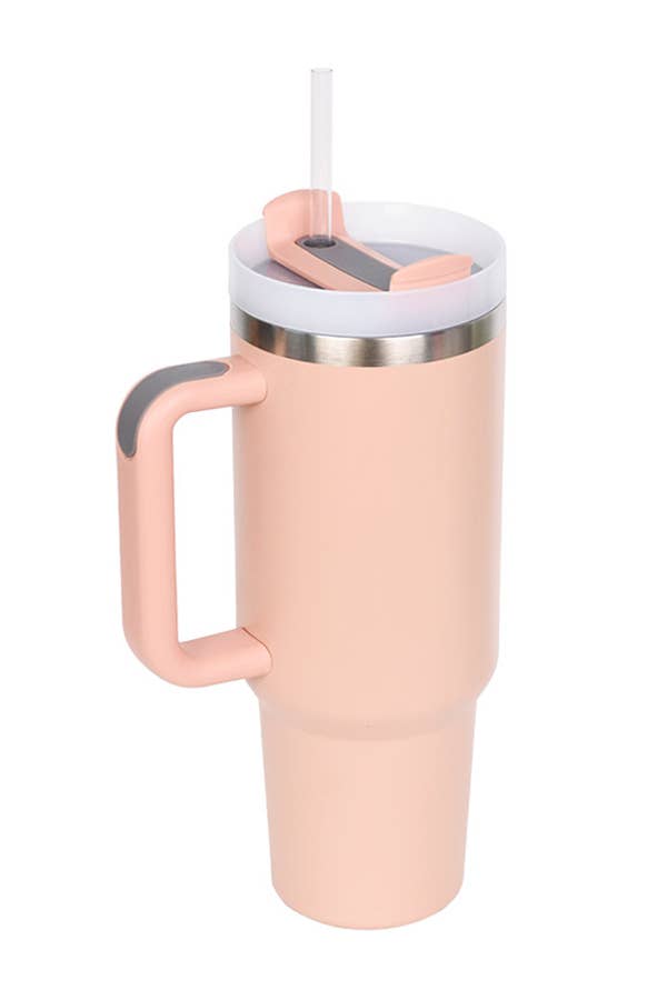 40oz STAINLESS STEEL TUMBLER SOLID: LIGHT PINK