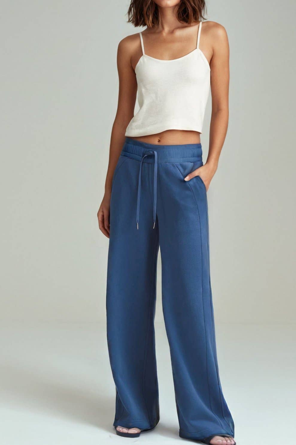 Drawstring High Waist Pocketed Sweatpants