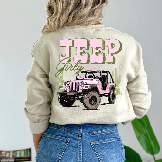 (shirt not included) JEEP Girly - Clear Film Transfer