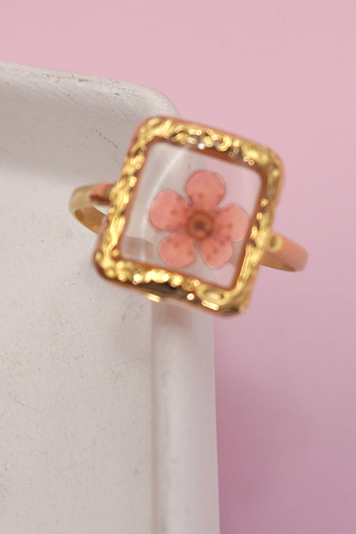 18K STAINLESS STEEL TARNISH FREE FLORAL RINGS