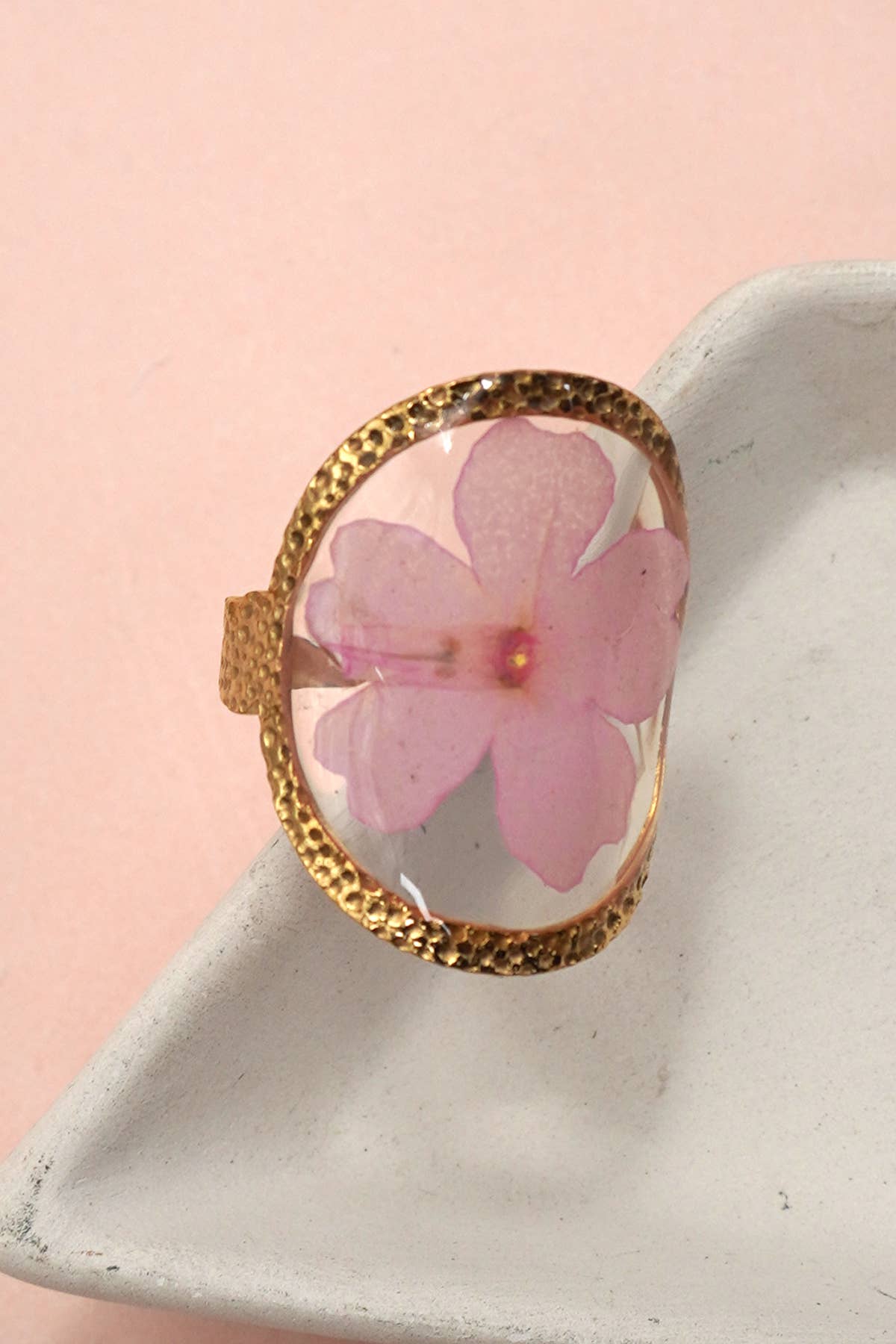 18K STAINLESS STEEL TARNISH FREE FLORAL RINGS