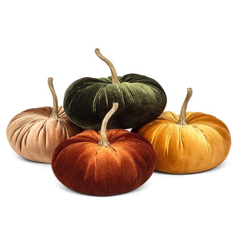 Large Velvet Pumpkin-10"