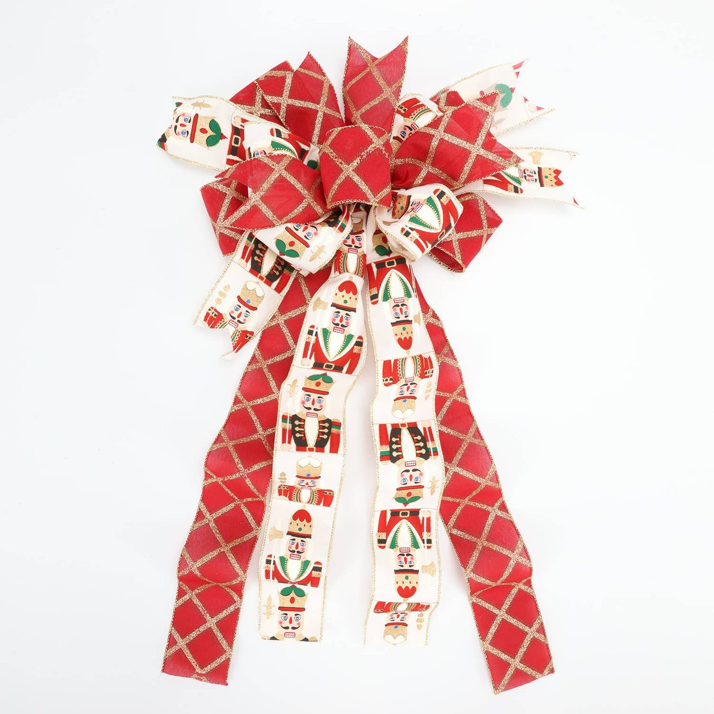 2 1/2" Holiday Wired Ribbon | "Glitter Holly Berry" | 10 Yard Roll