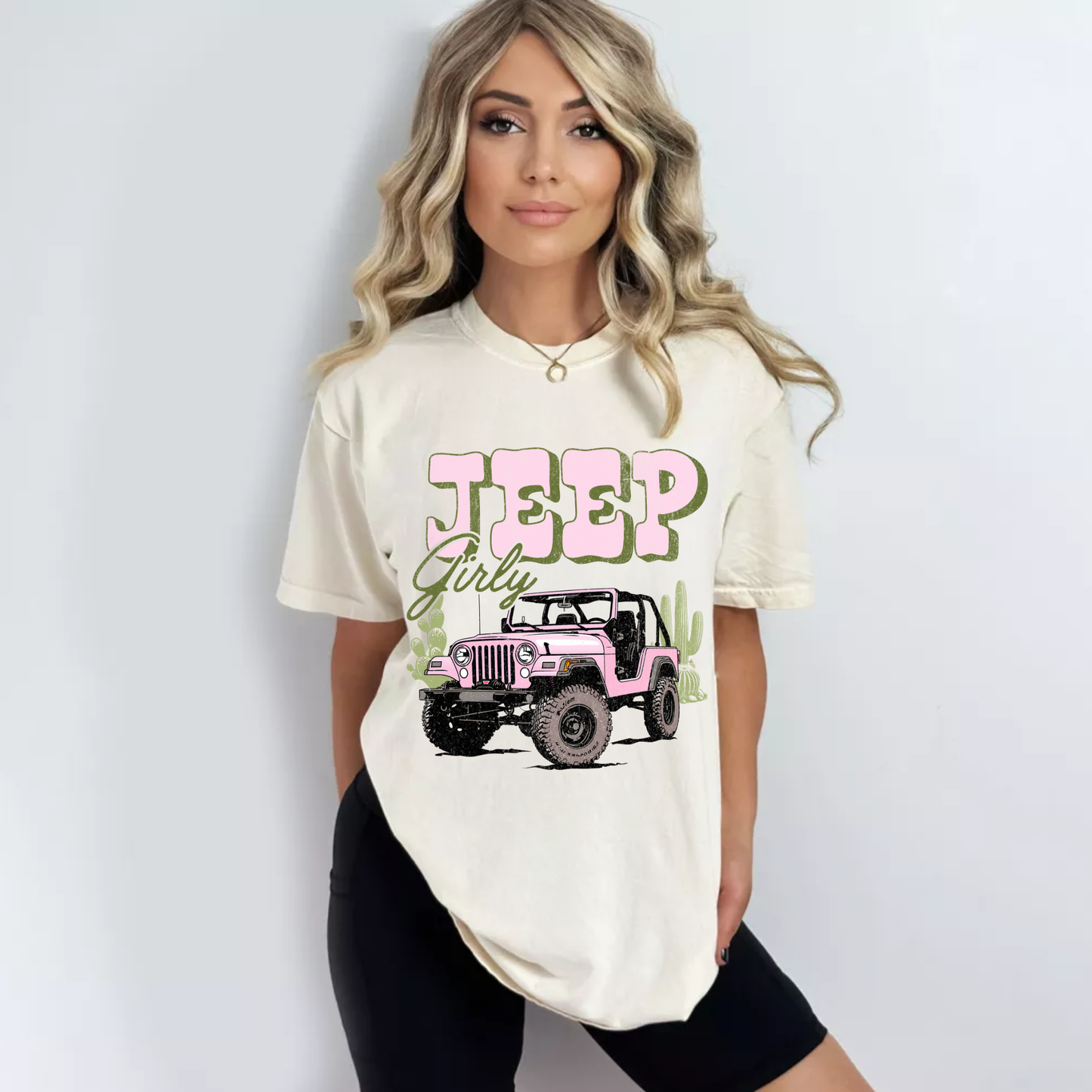 (shirt not included) JEEP Girly - Clear Film Transfer