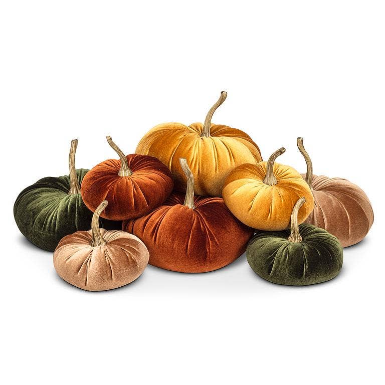 Large Velvet Pumpkin-10"