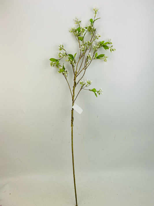 36" Berries Spray, White
