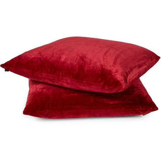 Velvet Pillow, Rust Red