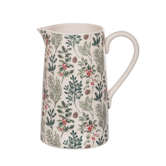 Dolomite Holiday Branches 120oz Ceramic Pitcher