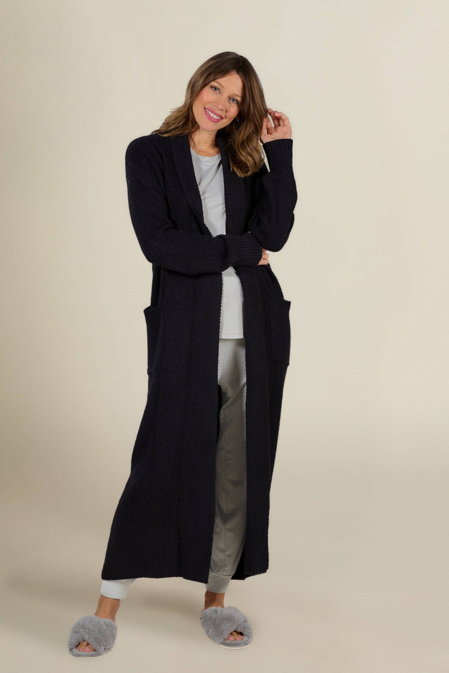 Plush Long Cardigan