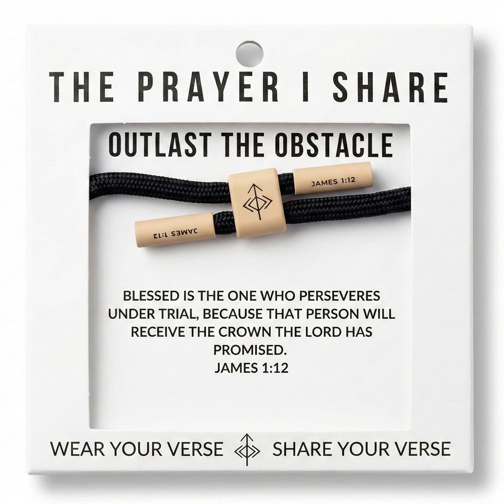 OUTLAST THE OBSTACLE Christian Cord Bracelet