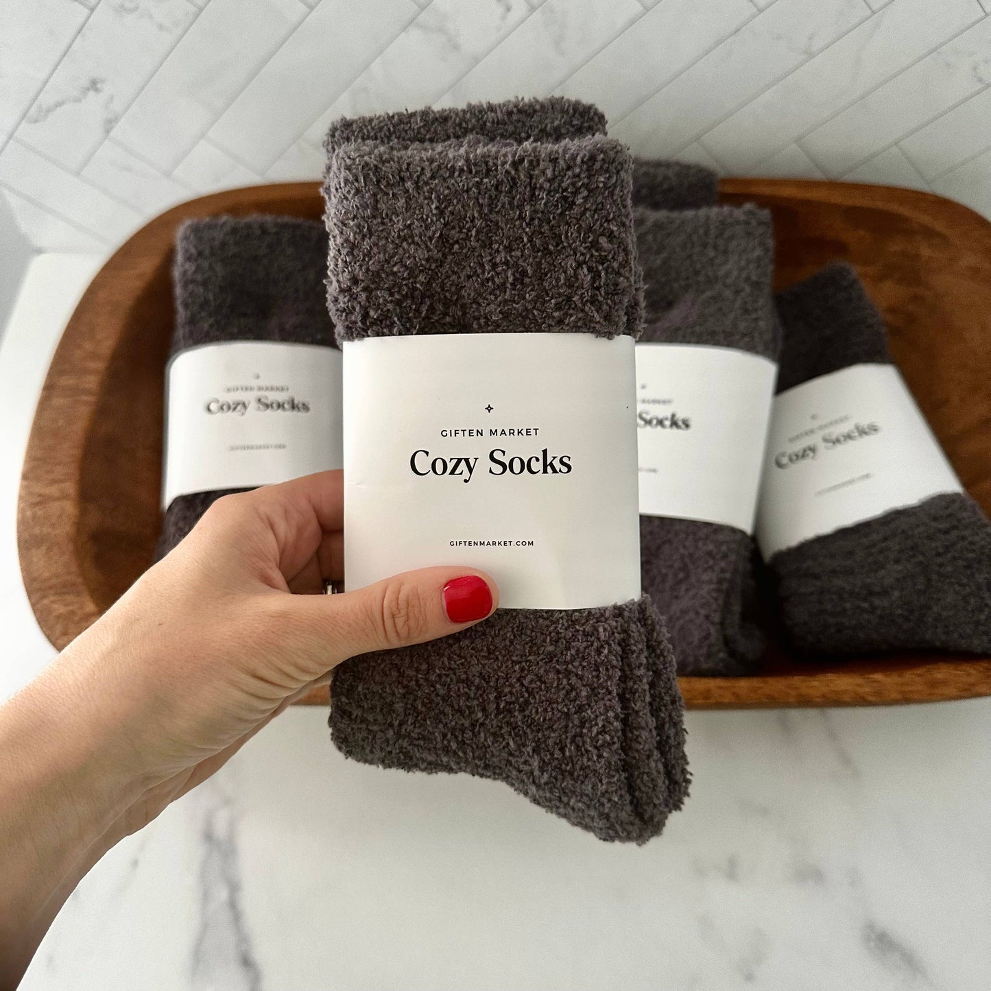 Cozy Cloud Socks - Charcoal - Warm & Soft - Women’s Gift
