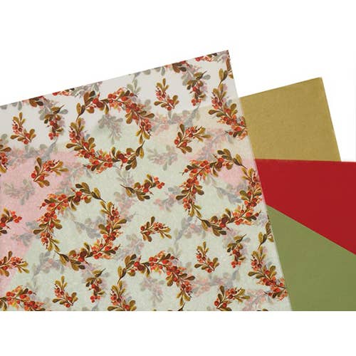 Waxed Floral Tissue Paper