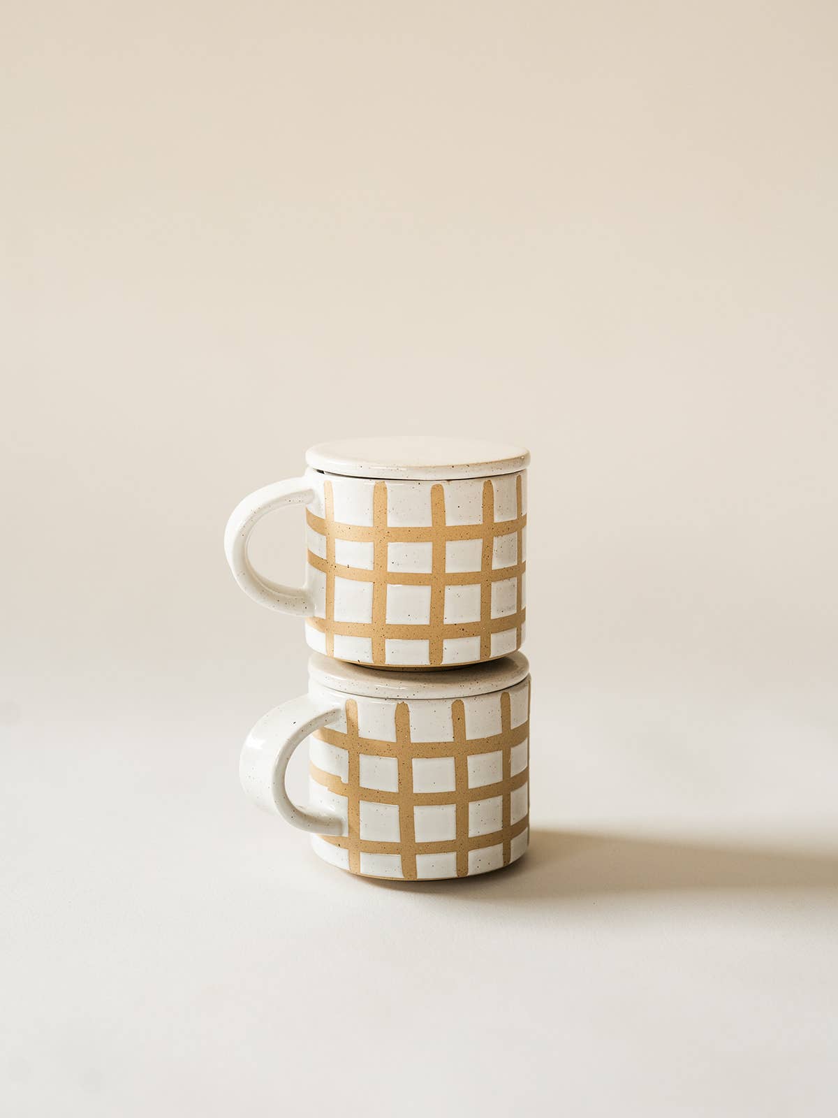 Speckle Grid Mug with Lid