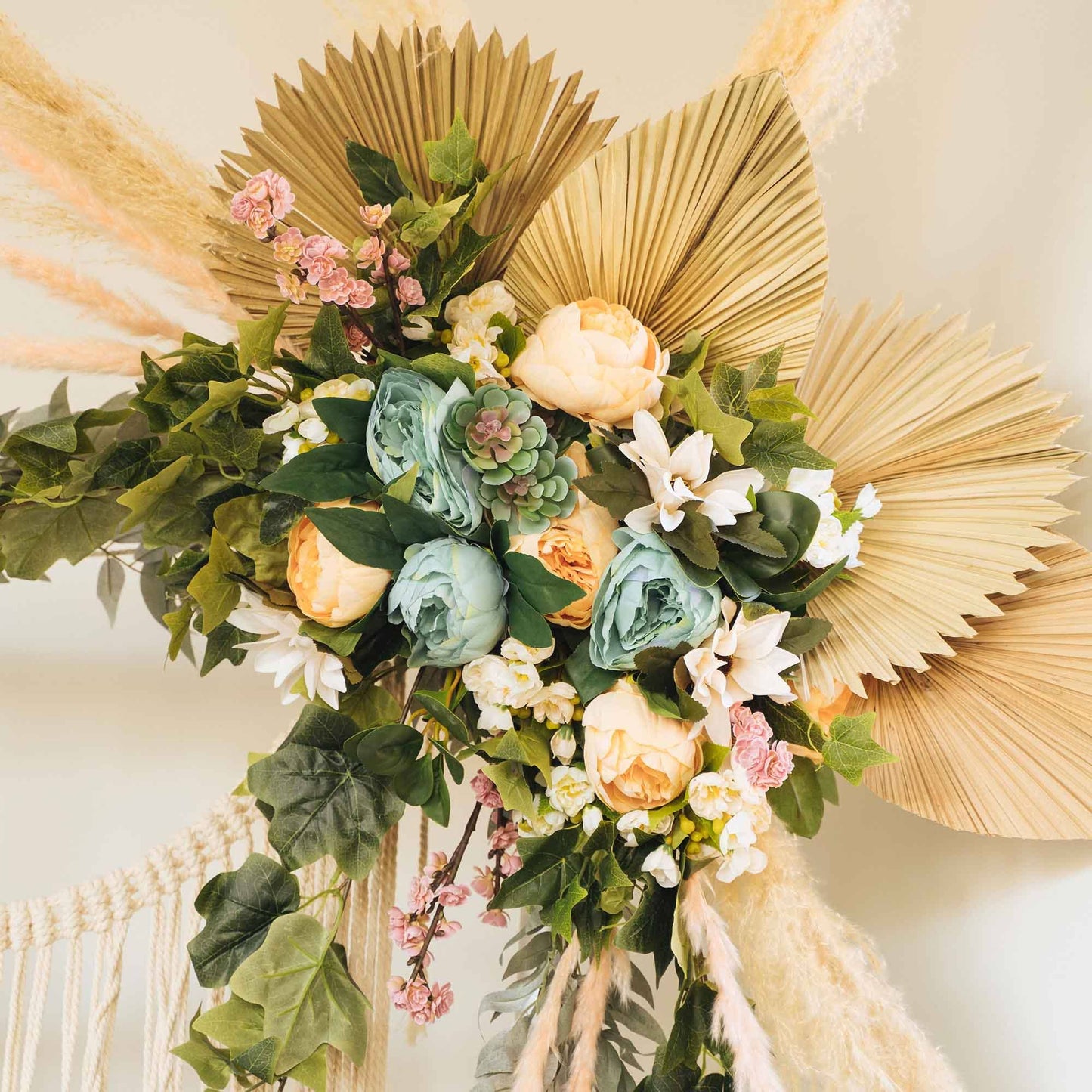 Dried Palm Leaf Fan - 14“